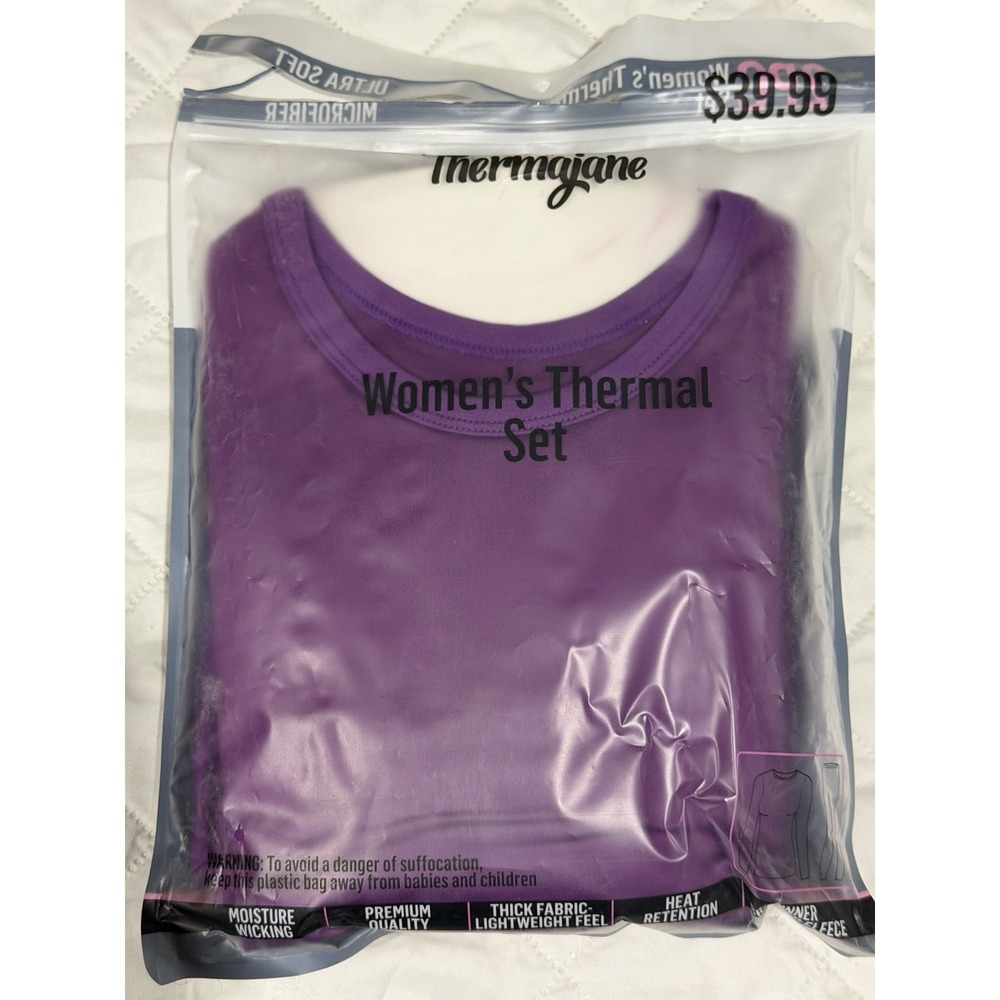 Thermajane Small Long Johns Thermal Underwear‎ for Women Fleece Lined Base Layer